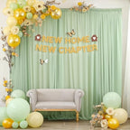 10ft x 10ft Sage Green Backdrop Curtains, Wrinkle-Free Sheer Chiffon Fabric Backdrop Drapes for Wedding Arch, alternate view