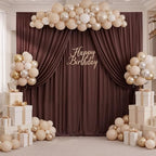 10ft x 10ft Wrinkle Free Brown Backdrop Curtains for Parties, Polyester Photo Backdrop Drapes 2 Panels 5x10ft, alternate view