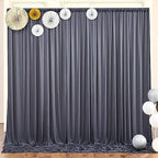 10ft x 10ft Wrinkle Free Charcoal Backdrop Curtains for Parties, Polyester Photo Backdrop Drapes 2 Panels 5x10ft