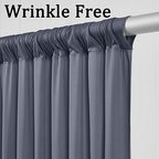 10ft x 10ft Wrinkle Free Charcoal Backdrop Curtains for Parties, Polyester Photo Backdrop Drapes 2 Panels 5x10ft, alternate