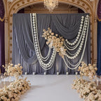 10ft x 10ft Wrinkle Free Charcoal Backdrop Curtains for Parties, Polyester Photo Backdrop Drapes 2 Panels 5x10ft, alternate
