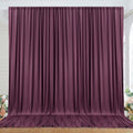 10ft x 10ft Wrinkle Free Maroon Backdrop Curtains for Parties, 2 Panels Silky Polyester Photo Backdrop Drapes