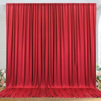 10ft x 10ft Wrinkle Free Red Backdrop Curtains for Parties, Polyester Photo Backdrop Drapes 2 Panels 5x10ft for