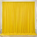 10ft x 10ft Wrinkle Free Yellow Backdrop Curtain for Parties, Polyester Photo Backdrop Drapes 2 Panels 5x10ft