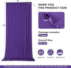 10ft x 12ft Deep Purple Wrinkle-Free Backdrop Curtain for Wedding Parties, Thick Polyester 2 Panels 5x12ft for, alternate