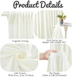 10ft x 12ft Ivory Backdrop Curtains, 2 Panels 12FT Long Drapes for Backdrop, alternate view 5