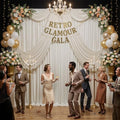 10ft x 15ft Beige Backdrop Curtain for Wedding Party 2 Panels 5x15ft Wrinkle Free Silky Polyester Backdrop