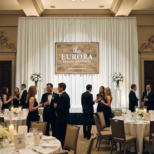 10ft x 15ft Beige Backdrop Curtain for Wedding Party 2 Panels 5x15ft Wrinkle Free Silky Polyester Backdrop, alternate view 3