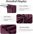 10ft x 15ft Burgundy Backdrop Curtains for Wedding Parties, 2 Panels Extra Long Wrinkle Free Fabric Drapes Photo, alternate