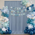 10ft x 15ft Dusty Blue Backdrop Curtain for Wedding Party 2 Panels 5x15ft Wrinkle Free Silky Polyester Backdrop