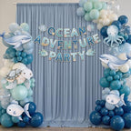 10ft x 15ft Dusty Blue Backdrop Curtain for Wedding Party 2 Panels 5x15ft Wrinkle Free Silky Polyester Backdrop