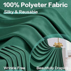 10ft x 15ft Hunter Green Backdrop Curtain for Wedding Party 2 Panels 5x15ft Wrinkle Free Silky Polyester, alternate view 6