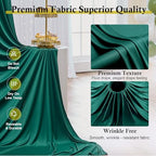 10ft x 15ft Hunter Green Backdrop Curtains for Wedding Parties, 2 Panels Extra Long Wrinkle Free Fabric Drapes, alternate