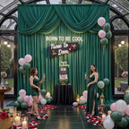 10ft x 15ft Hunter Green Backdrop Curtains for Wedding Parties, 2 Panels Extra Long Wrinkle Free Fabric Drapes, alternate