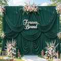 10FT x 15FT Wrinkle-Free Forest Green Backdrop Curtains for Wedding, 2 Panels Hunter Green Fabric Photo