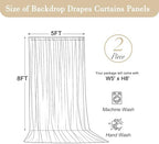 10ft x 8ft Blush Pink Backdrop Curtains, Wrinkle Free Fabric Drapes for Backdrop, Blush Pink Photo Backdrop, alternate view 4