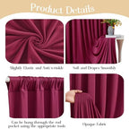 10ft x 8ft Burgundy Backdrop Curtains, Burgundy Drapes for Backdrop Draping Fabric Christmas Wedding Birthday, alternate view