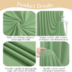 10ft x 8ft Sage Green Backdrop Curtains, Sage Green Drapes for Backdrop Wedding Birthday Party Baby Bridal, alternate view 3