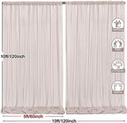 10ftx10ft Taupe Chiffon Sheer Backdrop Curtains, Wrinkle-Free Wedding Backdrop Drapes for Birthday Party, alternate view 3