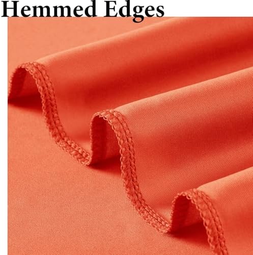 10ftx10ft Wrinkle Free Orange Backdrop Curtains for Parties, Silky Polyester Photo Backdrop Drapes 2 Panels, alternate view 4