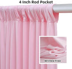 10FTx12FT Baby Pink Backdrop Curtains for Weddings, Birthdays and Photos in W5' x H12'(2 panels) in Baby Pink, alternate view