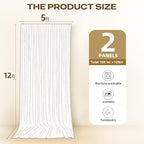 10ftx12ft Brown Backdrop Curtains for Parties, Wrinkle Free Polyester Brown Photo Backdrop Drapes 2 Panels 12 ft, alternate