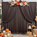 10FTx12FT Brown Backdrop Curtains for Weddings, Birthdays and Photography in W5' x H12'(2 panels) in Brown