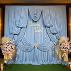 10ftx12ft Dusty Blue Backdrop Curtains for Parties, Wrinkle Free Polyester Photo Backdrop Drapes 2 Panels 12 ft, alternate