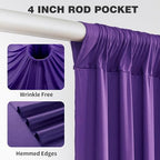 10ftx12ft Purple Backdrop Curtains for Wedding Parties, Wrinkle Free Polyester Photo Backdrop Drapes 2 Panels 12, alternate