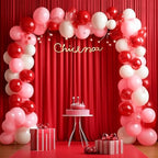 10FTx12FT Red Backdrop Curtains for Weddings Party, Birthdays and Labor Day in W5' x H12'(2 panels) in Red, alternate view 3