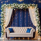 10FTx12FT Royal Blue Backdrop Curtains for Weddings, Birthday and Labor Day in W5' x H12'(2 panels) in Royal, alternate view