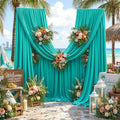 10FTx12FT Turquoise Backdrop Curtains for Weddings, Birthdays and Photos in W5' x H12'(2 panels) in Turquoise