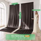 10ftx14ft Brown Backdrop Curtain for Wedding Parties, alternate view 2
