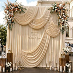 10ftx14ft Champagne Backdrop Curtain for Wedding Parties