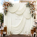 10ftx14ft Ivory Backdrop Curtain for Wedding Parties