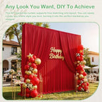 10ftx14ft Red Backdrop Curtain for Wedding Parties, alternate view 3