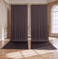 10ftx15ft Brown Backdrop Curtains for Parties, Wrinkle Free Polyester Brown Photo Backdrop Drapes 2 Panels 15 ft