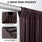 10ftx15ft Brown Backdrop Curtains for Parties, Wrinkle Free Polyester Brown Photo Backdrop Drapes 2 Panels 15 ft, alternate