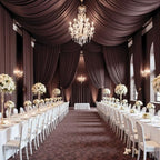 10ftx15ft Brown Backdrop Curtains for Parties, Wrinkle Free Polyester Brown Photo Backdrop Drapes 2 Panels 15 ft, alternate