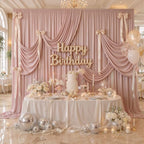 10ftx15ft Dusty Pink Backdrop Curtains for Parties, Wrinkle Free Polyester Dusty Pink Photo Backdrop Drapes 2, alternate view