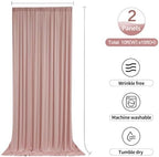 10ftx15ft Dusty Pink Backdrop Curtains for Parties, Wrinkle Free Polyester Dusty Pink Photo Backdrop Drapes 2, alternate view