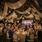 10ftx40ft Champagne Gold Ceiling Curtain for Wedding Parties, alternate view 5