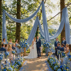 10ftx40ft Dusty Blue Ceiling Curtain for Wedding Parties