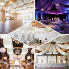 10ftx40ft Ivory Ceiling Curtain for Wedding Parties, alternate view 5