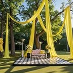 10ftx40ft Yellow Ceiling Curtain for Wedding Parties