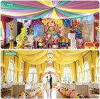 10ftx40ft Yellow Ceiling Curtain for Wedding Parties, alternate view 5