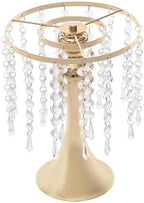 10PCS 10in Height Crystal Flower Stand for for Wedding(Gold, Small) in Small in Gold, alternate view 3