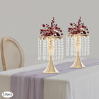 10PCS 10in Height Crystal Flower Stand for for Wedding(Gold, Small) in Small in Gold, alternate view 4