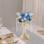 10PCS 10in Height Crystal Flower Stand for for Wedding(Gold, Small) in Small in Gold, alternate view 6