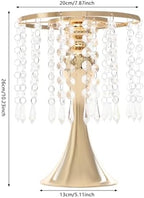 10PCS 10in Height Crystal Flower Stand for for Wedding(Gold, Small) in Small in Gold, alternate view 7